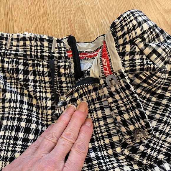 Vintage Anba of Australia Wool Plaid Ski-Pant / Black & White / Size 12 (Small) - Picture 11 of 16